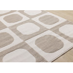 Logan Contemporary Modern Area Rug - Beige Cream - 8' X 11'