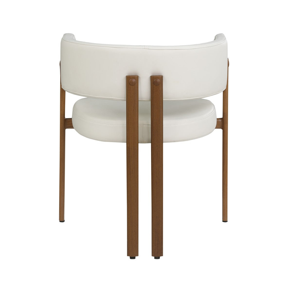Rhett Dining Chair - Cream/Walnut - Set of Two