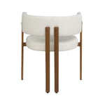Rhett Dining Chair - Cream/Walnut - Set of Two