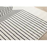 Functional Modern Soundwaves Area Rug - White Black - 8' X 11'