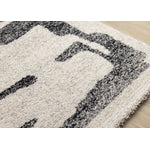Marquee Modern Abstract Area Rug - Cream Black - 5' X 8'