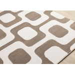 Logan Modern Vintage Area Rug - Brown Cream - 7' X 10'