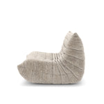 Dontae All Foam Armless Chair and Ottoman - Beige