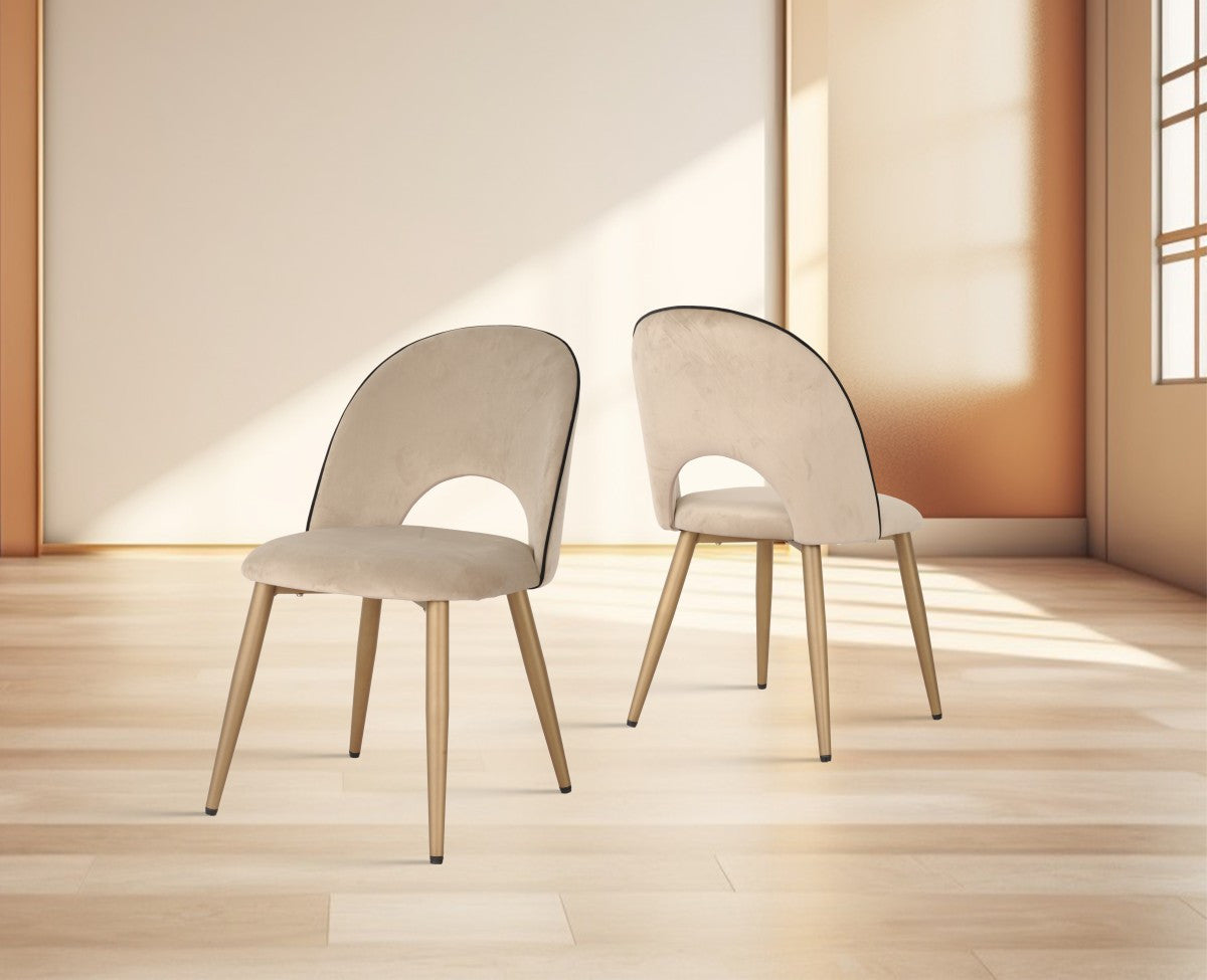 Dalva Dining Chair - Beige - Set of Two