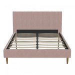Daphne Upholstered Queen Bed - Blush Velvet