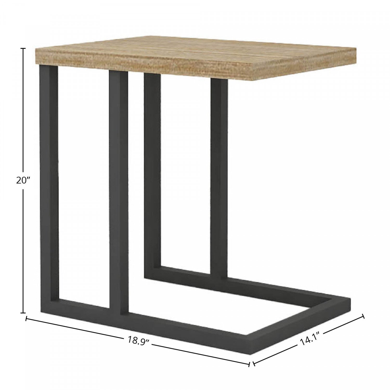 Liora Laptop Side Table - Greige