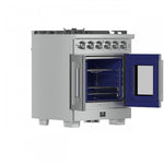 Forno Capriasca 30" Stainless Steel French Door Freestanding Gas Range with Air Fry (4.32 Cu. Ft.) - FFSGS6460-30