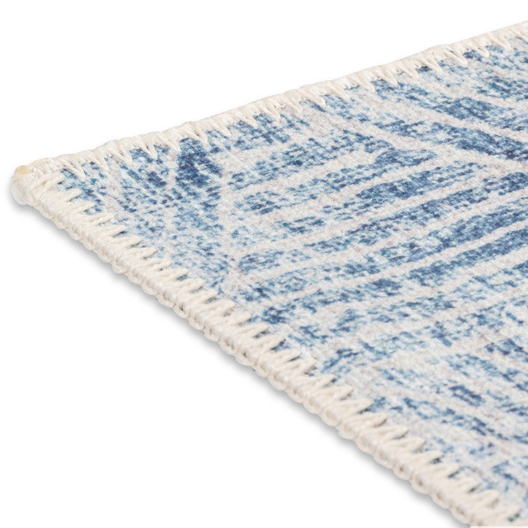 Aura Geometric Rug - 6' x 9' - Blue/White