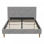 Daphne Upholstered Queen Bed - Light Gray Velvet