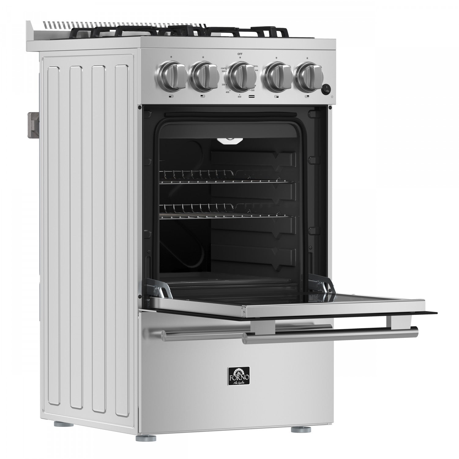 Forno Lamazze 20" Stainless Steel Freestanding Gas Range (2.05 Cu. Ft.) - FFSGS6265-20