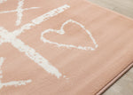 Kids Playing Board Area Rug - 4' X 6' - Pink/Cream