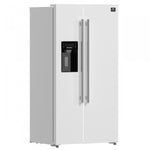 Forno Salerno 36" 20 Cu.Ft. White Side-by-Side Refrigerator with Ice & Water Dispenser - FFRBI1844-36WHT