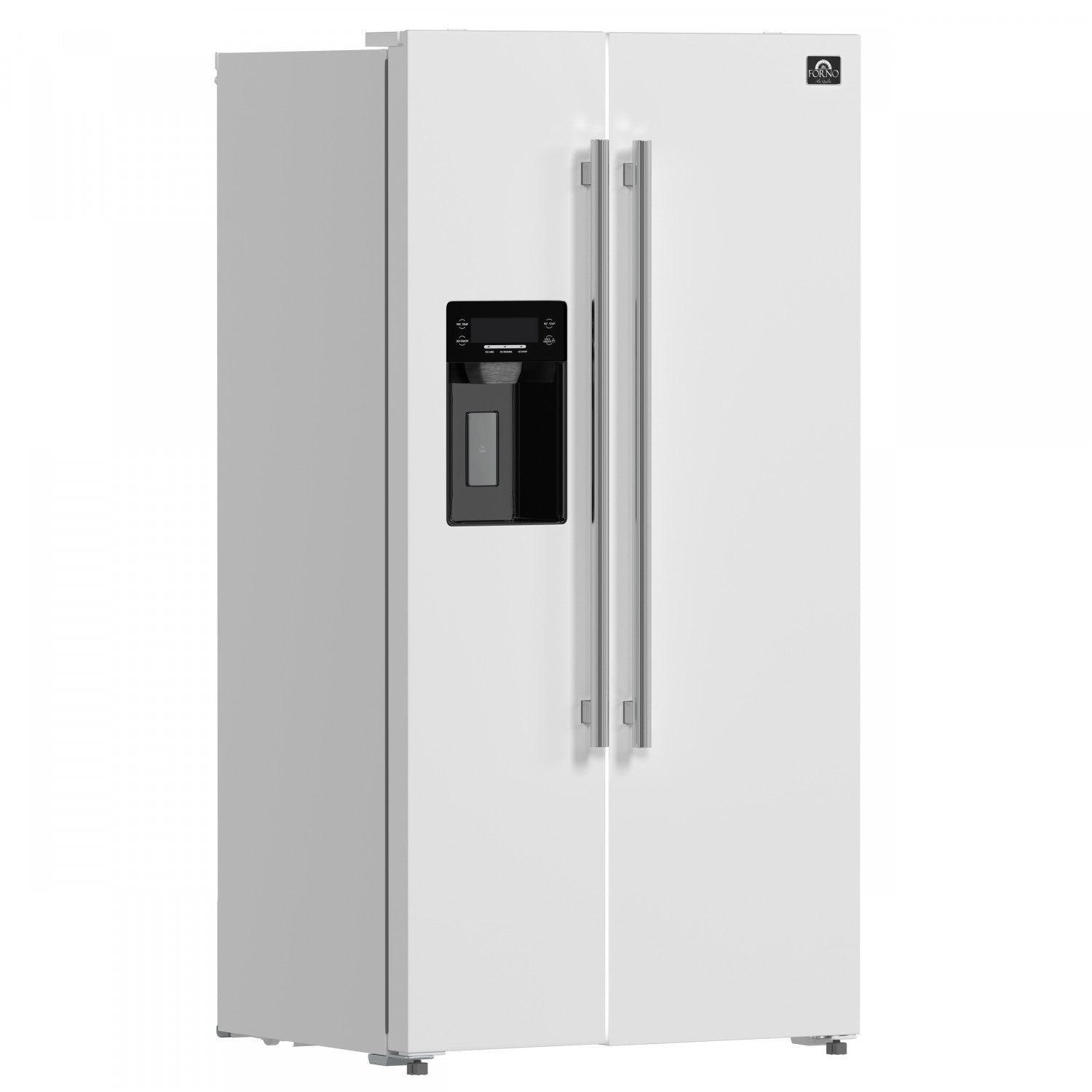 Forno Salerno 36" 20 Cu.Ft. White Side-by-Side Refrigerator with Ice & Water Dispenser - FFRBI1844-36WHT