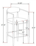 Mykos Bar Stool - Black - Set of Two