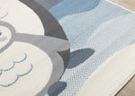 Kids Baby Penguin Area Rug - Grey Blue - 5' X 8'