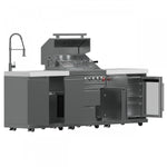 Forno Bulnes White Countertop Outdoor Kitchen with 30" 60,000 BTU BBQ and Beverage Centre - FODKT2506WHT