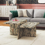 Brielle Two-Tiered Coffee Table - Faux Onyx Marble