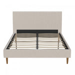 Daphne Upholstered Full Bed - Ivory Velvet