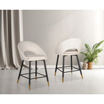 Mila Counter Stool - White/Black - Set of Two