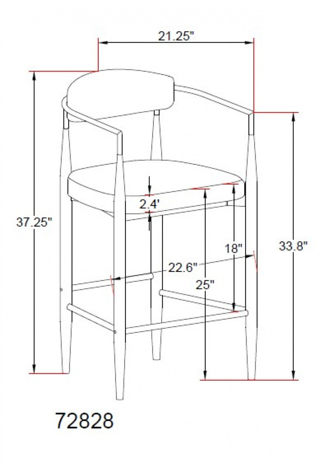 Callum Counter Stool - Beige - Set of Two
