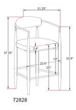 Callum Counter Stool - Beige - Set of Two