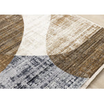 Sterling Modern Teardrop Area Rug - Brown Cream - 5' X 8'