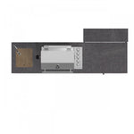 Forno Rimini Gray Countertop Outdoor Kitchen with 30" 62,600 BTU BBQ and Beverage Centre - FODKT2544BLK