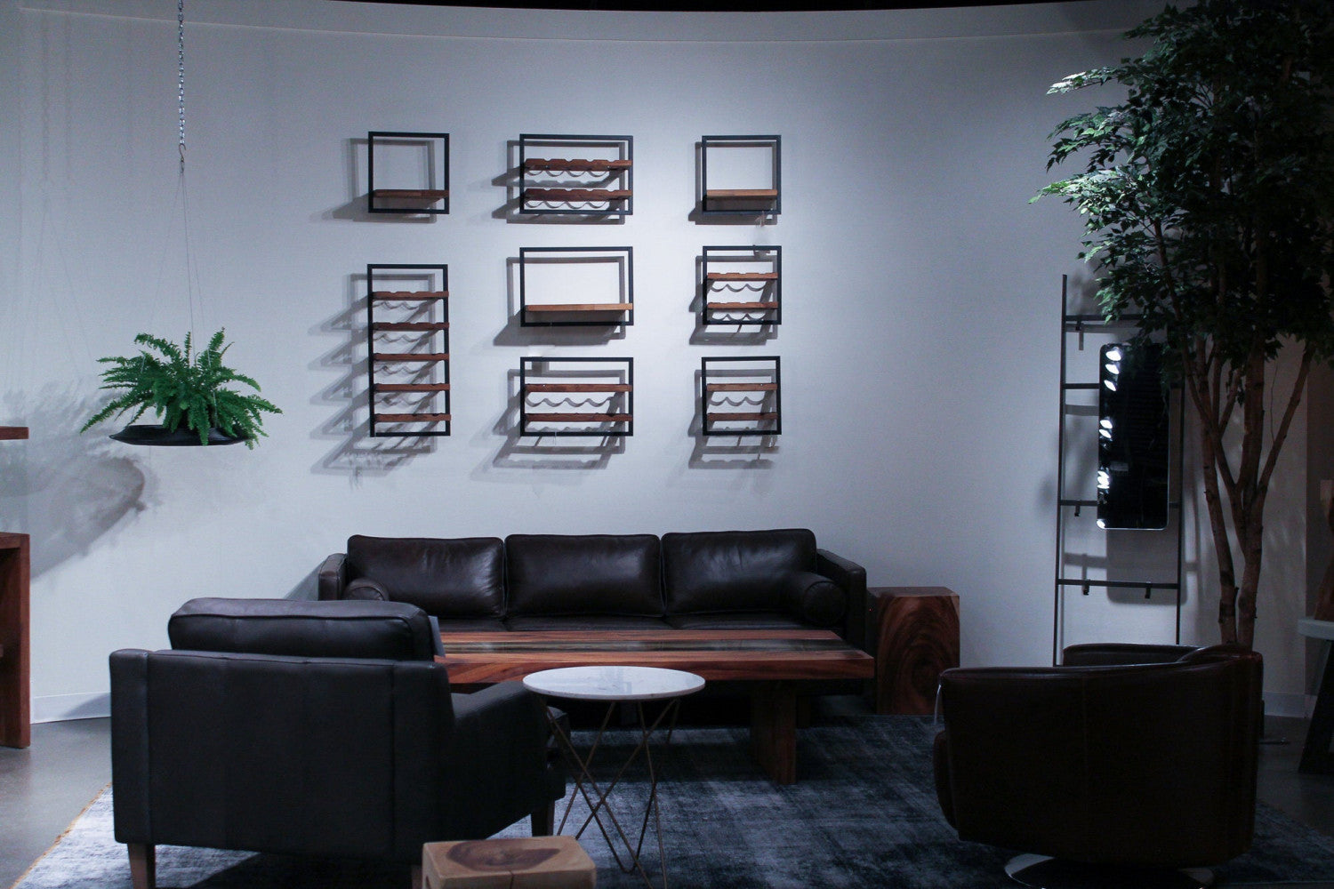 Bayan Metal Frame Wall Box III - Teak