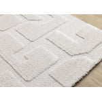 Luxury Plush Textured Shapes Area Rug - Cream - 5' X 8'