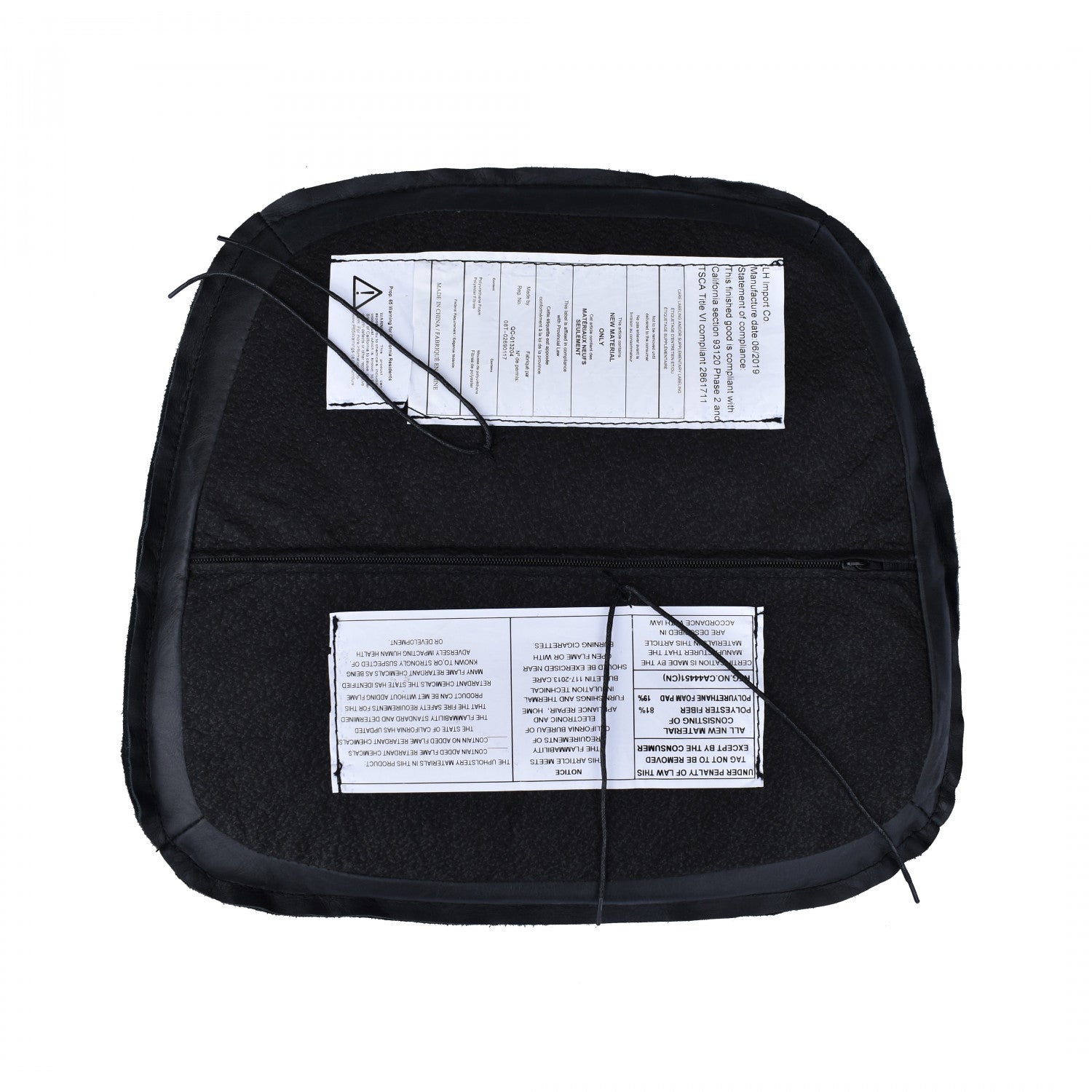 Dovren Leather Cushion Seat - Antique Black