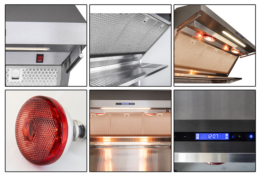 Forno Savona Stainless Steel 36" 1200 CFM Wall Mounted Range Hood - FRHWM5029-36HB