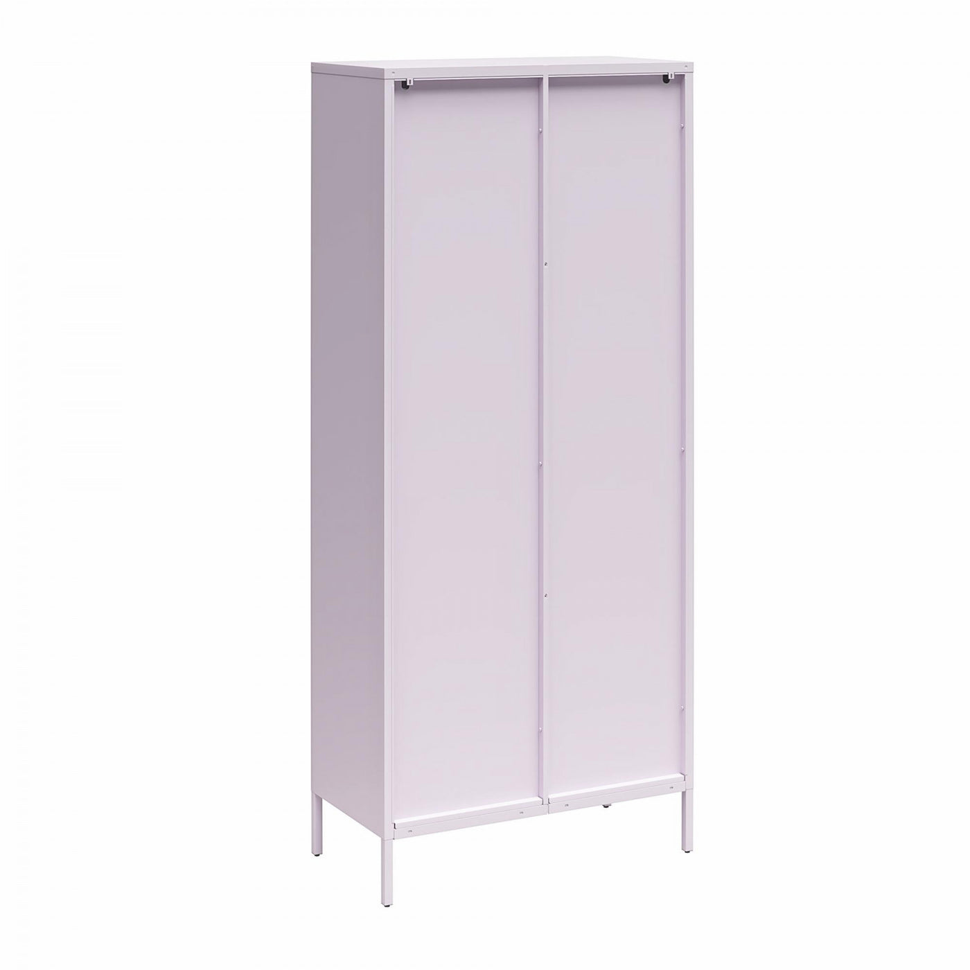 Luna Tall 2-Door Accent Cabinet with Fluted Glass - Lilac