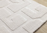Luxury Plush Textured Shapes Area Rug - Cream - 8' X 11'