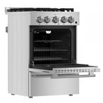 Forno Breno 24" Stainless Steel Freestanding Gas Range with Air Fry (2.3 Cu. Ft.) - FFSGS6290-24