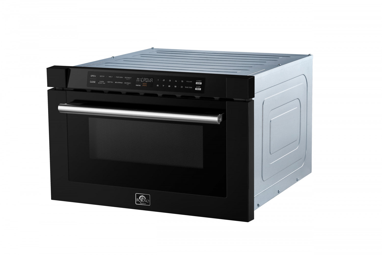 Forno Capoliveri Black 24" Built-In Microwave Drawer (1.2 Cu. Ft.) - FMWDR3000-24BLK