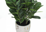 31" Garcinia Tree With 7" Marble-look Pot - Green