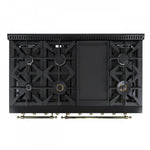 Forno Antico 48" Black Freestanding Double Oven Gas Range (5.5 Cu. Ft.) - FFSGS6219-48BLK