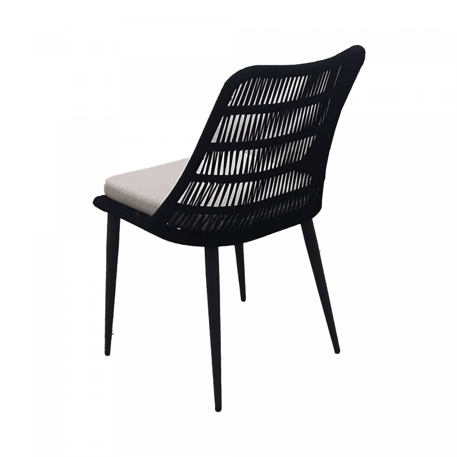 Rousseau Outdoor Dining Chair - Black/Ivory