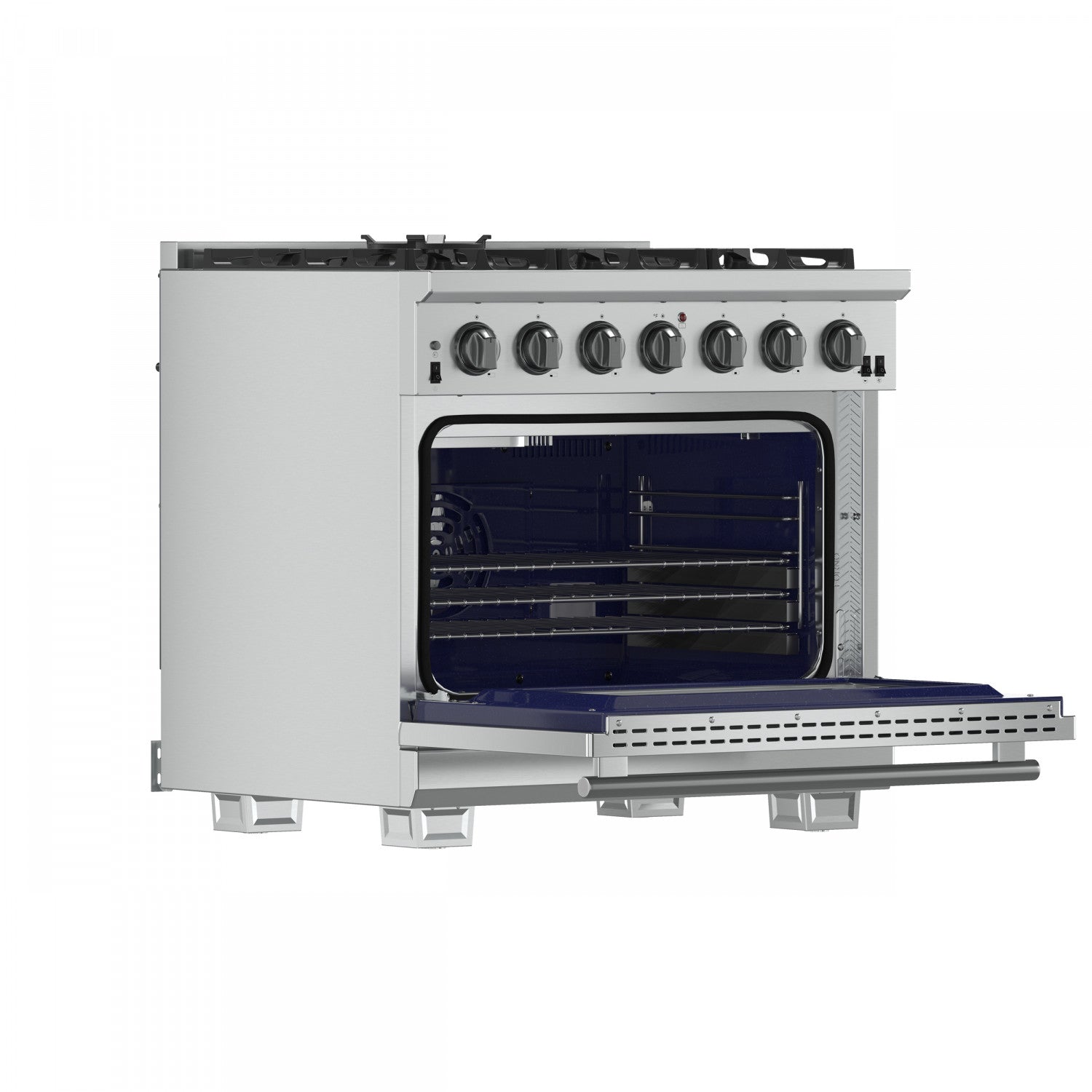 Forno Capriasca 36" Stainless Steel Freestanding Gas Range (5.36 Cu. Ft.) - FFSGS6260-36