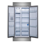 Forno Salerno 40" 20 Cu.Ft. Stainless Steel Built-In Side-by-Side Refrigerator with Ice & Water Dispenser - FFRBI1844-40MG
