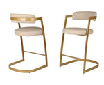 Makai Counter Stool - Gold - Set of Two