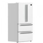 Forno Moena 36" 19.2 Cu.Ft. White Counter-Depth French Door Refrigerator with Ice Maker - FFRBI1820-36WHT