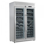 Forno Abruzzo 48" Stainless Steel 102 Bottle Dual Zone Wine Cellar with Clear Holders (24 Cu. Ft.) - FWCDR6611-48S