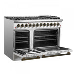 Forno Galiano 48" White Freestanding Dual Fuel Double Oven Range (6.58 Cu. Ft.) - FFSGS6156-48WHT