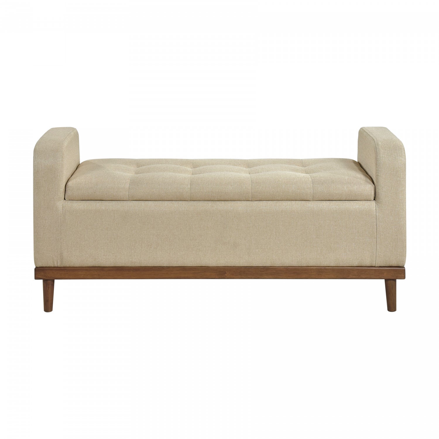 Elayne Ottoman Bench - Light Brown