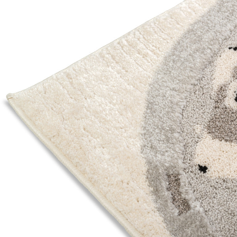 Elio Kids Racetrack Rug - 4' x 6' - Natural