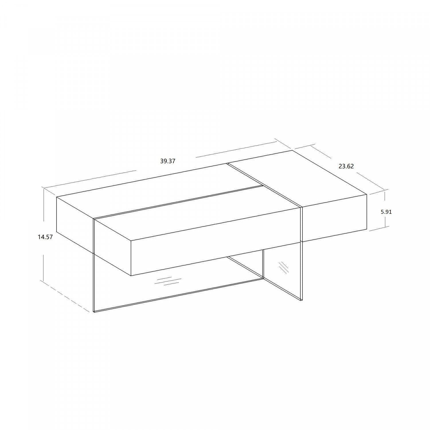 Elexa Coffee Table - Grey