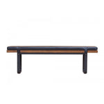 Haldra Upholstered Bench - Black/Brown