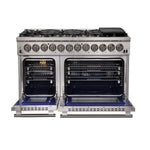 Forno Capriasca 48" Stainless Steel Freestanding Dual Fuel Double Oven Range (6.58 Cu. Ft.) - FFSGS6187-48