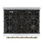 Forno Antico 36" White Freestanding Gas Range (4.5 Cu. Ft.) - FFSGS6219-36WHT